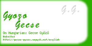 gyozo gecse business card